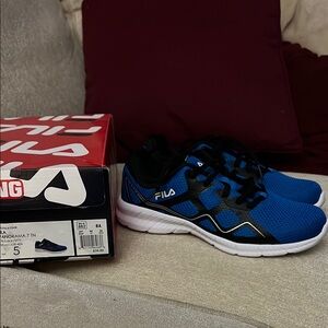 Fila Blue and Black Sneakers Boys size 5